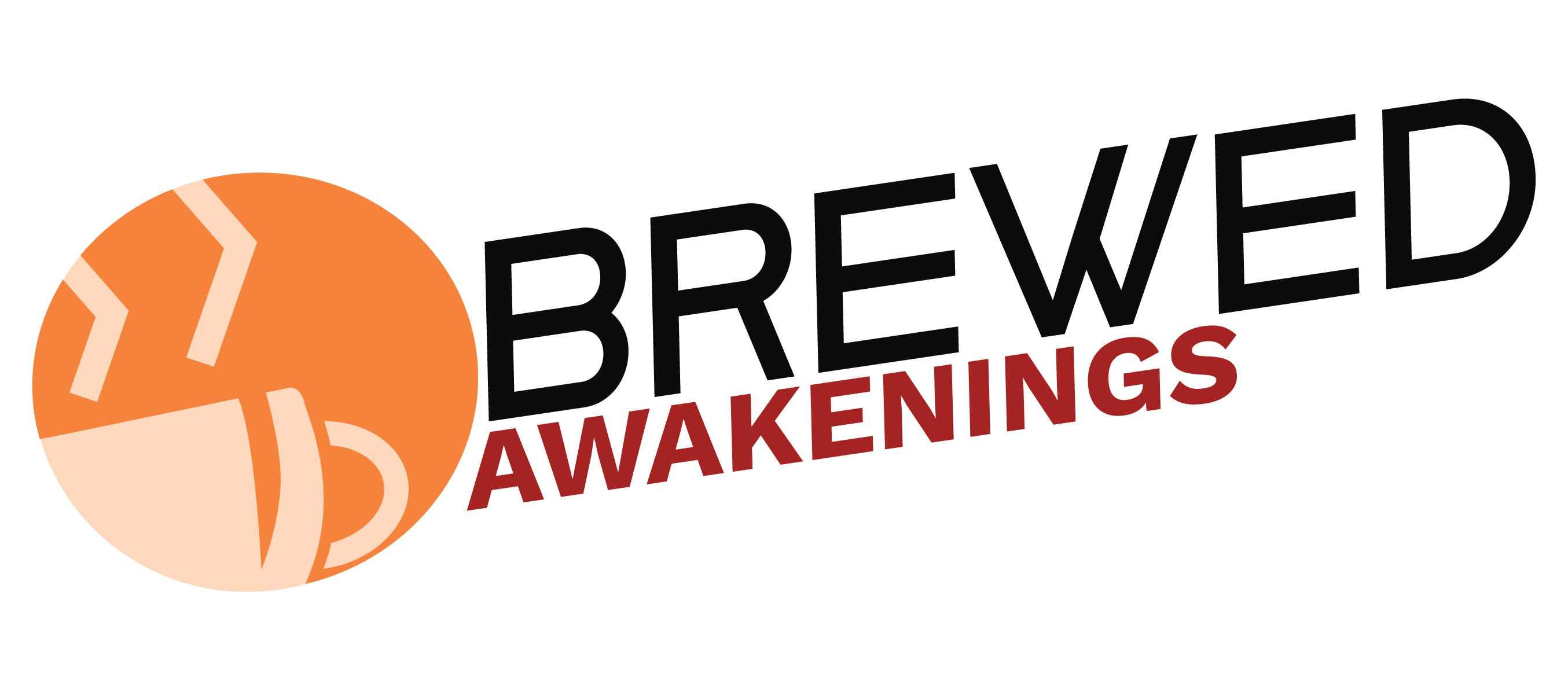 The finished logo for the Brewed Awakenings rebrand.