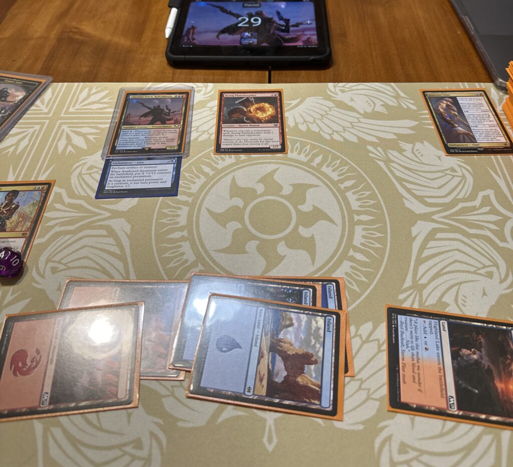 A picture of Magic: The Gathering from my point of view
